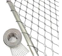 Barrera de Seguridad Flexible con Red de Cuerda de Acero Inoxidable para cercas de jardín, protección contra caídas Desde Gran Altura, Duradera y Resistente a la Intemperie, Ideal para Terra