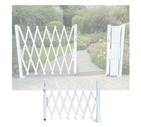 Barrera de seguridad metálica expandible plegable con ruedas, valla ajustable portátil y móvil para uso en garaje, flexible, resistente, 100 x 350 cm