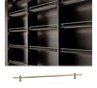 Barrera de Seguridad para estantes, Juego de 8 barreras de Aluminio para prevención de caídas, Barrera Decorativa de 101 cm para estanterías, zapateros y armarios de Cocina, Protector de seg