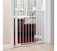 Barrera de Seguridad para Parques para Mascotas, Barrera de Escalera Resistente, Puerta para Perros, sin Perforación, Altura Extensible, Balaustres de Escalera de 100 cm/123-126Cm