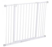 PawHut Barrera de Seguridad Extensible Puertas y Escaleras Metálica para Perros y Bebé Barrera Puertas Mascota 72-107x76cm Aosom España
