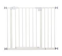 Barrera de seguridad PawHut sin perforación, ancho ajustable 74-80/91,5 cm, barrera automática con doble bloqueo