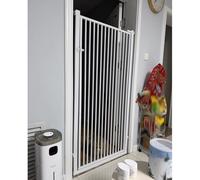 Barrera de Seguridad Personalizable para Mascotas con Cierre Seguro. Barrera Extra Alta para Gatos Que saltan. Ideal para hogares con Varias Mascotas(105x200cm/41.3x78.7in)