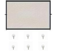 Barrera de seguridad, portátil Barrera para mascotas de malla con ganchos adhesivos, sin necesidad de taladrar, plegable para escaleras y pasillos, puerta (110 x 72 cm), color negro