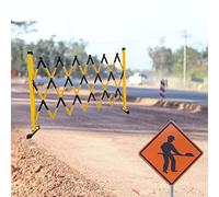 Barrera de Seguridad, Postes metálicos Extensibles de 1,2 m/4 pies - Barrera de Seguridad retráctil para Garaje, Zona de Obras, Hospital y Escuela - Puerta de Valla versátil para Interiores