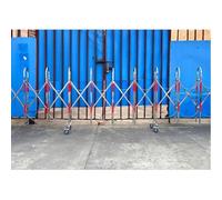 Barrera de Seguridad, Puerta de Barricada portátil Extensible - Valla de tráfico retráctil para construcción, Seguridad en Eventos y Control de tráfico (1,1 x 2 m) - Duradera y fácil de inst