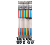 Barrera de Seguridad, Puerta móvil Ajustable - Barricada metálica Extensible, Valla de Control de tráfico, Acero Inoxidable Duradero, Multicolor, 1,5 x 7 m - Ideal para Eventos y multitudes