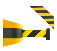 Barrera de Seguridad retráctil con cinturón magnético de Pared para Control de multitudes en estacionamientos Exteriores. Medidas de 5 y 10 m. Ideal para gestión de Eventos y Control de tráf