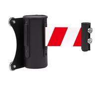 Barrera de Seguridad retráctil de Pared con Cinta magnética (roja/Blanca) para un Control eficaz de multitudes, gestión de Eventos, Colas y Seguridad pública. Fácil instalación.