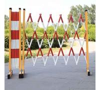 Barrera de seguridad retráctil portátil, 1,2 m x 4 m, control de multitudes de metal, ideal para eventos, construcción, sitios de construcción, gestión de peatones y soluciones de seguridad