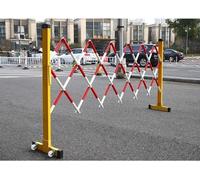 Barrera de seguridad retráctil portátil, control de tráfico expandible para ascensores y uso al aire libre, 1,2 x 4 m, amarillo, ideal para construcción y gestión de multitudes