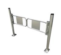 Barrera de seguridad universal de acero inoxidable para entrada al supermercado, puerta basculante manual unidireccional para pasillo, fábrica, camino del parque (100 × 97 cm), barrera peatonal