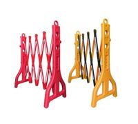 Barrera de Seguridad, Valla de Seguridad retráctil y Extensible - Barrera de plástico portátil para Uso Exterior, Puerta de Entrada y Control de multitudes, fácil instalación, Barricada roja