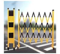 Barrera de Seguridad, Valla de tráfico retráctil, barandilla de Aislamiento Vial portátil, barandilla de Seguridad Plegable para construcción y Mantenimiento, Negro-Amarillo, 700 cm (22,9 pi