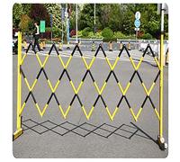 Barrera de Seguridad, Valla portátil de Seguridad Vial con Ruedas, Barrera Amarilla para la protección de peatones en Obras de construcción, barandilla de 1,2 x 5 m para escuelas y Eventos.