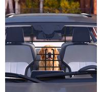 Barrera de separación para coche Pawut para perros ajustable, ancho: 87 cm, altura: 85 cm, barrera de seguridad, negra