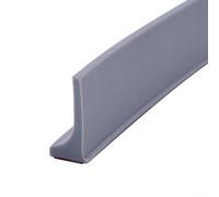 Barrera de silicona para suelo de habitación húmeda, tira de barrera de agua de retención de baño, separación seca y húmeda, tira de sellado de silicona autoadhesiva (gris, 200 cm)