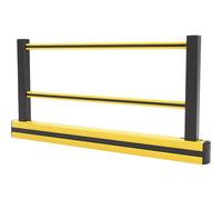 Barrera de suelo con barandilla Boplan, amarillo y negro