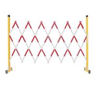 Barrera de tráfico de metal retráctil, solución de seguridad portátil de 1,2 x 7 m para control de tráfico de la zona de la piscina, valla de seguridad duradera para exteriores para una mayor