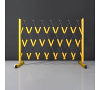 Barrera de tráfico expandible, puerta de seguridad móvil de metal industrial, valla portátil flexible con ruedas para uso en la entrada, fácil de retraer, material FRP