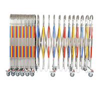 Barrera De Tráfico Móvil Extensible, Barricada Metálica Extensible, Valla Retráctil Portátil, Valla De Tráfico Ajustable, Valla Retráctil De Acero Inoxidable Tipo Arco Para Exteriores, Color Plateado