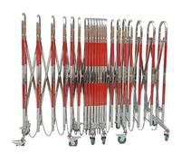 Barrera De Tráfico Móvil Extensible, Barricada Metálica Extensible, Valla Retráctil Portátil, Valla De Tráfico Ajustable, Valla Retráctil De Acero Inoxidable Tipo Arco Para Exteriores, Color Plateado
