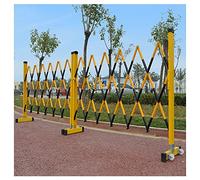 Barrera de tráfico móvil extensible, valla de seguridad vial portátil para garajes, escuelas, centros comerciales, barricada instantánea, amarillo/negro, 1 unidad, tamaño: 1 x 4 m