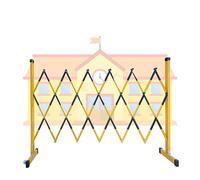 Barrera de tráfico plegable, plástico duradero y acero, 1,2 x 4 m, amarillo y negro, ideal para calzadas, garajes, escuelas, control de multitudes, solución de seguridad portátil
