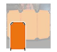 Barrera de tráfico retráctil - Barricada de Seguridad portátil y Panel Divisor Temporal para protección contra Soldadura, Ideal para talleres y Uso Industrial.