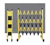Barrera De Tráfico Retráctil Con Puerta Plegable, Barrera Móvil Extensible, Barricada Metálica Industrial Extensible, Valla De Tráfico Con Ruedas, Fácil De Usar Y Ajustar, Calibre 1000 Cm/32,8 Pies