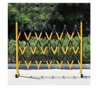 Barrera de tráfico retráctil con Puerta Plegable, Valla de Seguridad expandible, Valla metálica para Exteriores, Negra, 120 x 250 cm, Ideal para Uso Industrial y segurida