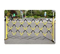 Barrera de tráfico retráctil expandible con ruedas, valla de metal plegable para seguridad de eventos, gestión del tráfico y soluciones de protección al aire libre