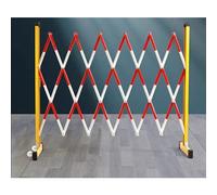 Barrera de tráfico retráctil expandible, valla de control de multitudes con ruedas, puerta plegable de metal flexible para una gestión eficaz del tráfico y soluciones de seguridad
