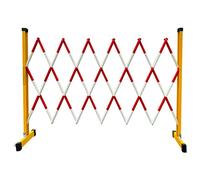 Barrera de tráfico retráctil portátil, valla de seguridad de 120 x 100 cm para construcción, hospitales, escuelas, gestión eficaz de la seguridad vial y barricada de aislamiento para control de