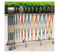 Barrera de tráfico retráctil portátil, valla plegable de 1,1 m de altura con ruedas, ideal para eventos al aire libre, escuelas y seguridad (colorido 1,1 x 4 m)