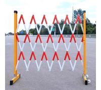 Barrera de tráfico retráctil - Puerta expandible, Valla Flexible, Barrera Plegable roja para Control de multitudes de 120 x 400 cm - Ideal para Eventos y Control de Multi