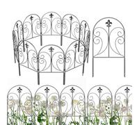 Barrera De Valla Para Perro | Metal Antióxido Sin Excavación Borde De Defensa Del Suelo | Malla Temporal Metal | Para Callejón Patio Jardín Terraza Balcón Diseño Exterior Perron