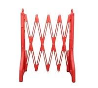 Barrera Extensible, Valla de tráfico retráctil de plástico, Valla de Seguridad móvil Temporal para la Seguridad Vial (Color: Rojo, Tamaño: 8 Piezas)