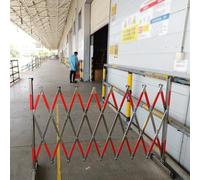 Barrera Exterior Extensible de Acero Inoxidable con Ruedas - Puerta de Control de tráfico retráctil para la gestión y el Mantenimiento de aparcamientos - Solución de Seguridad Industrial par