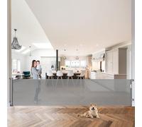 Barrera Extra Grande de 305 cm para el hogar, Barrera retráctil para bebés, Barrera para Mascotas, Barrera Interior de Malla para niños para Grandes Aberturas,