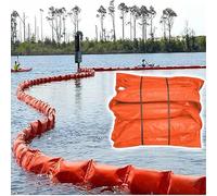 Barrera flotante contra derrames de petróleo, Auge petrolero del PVC for las alturas adaptables los 35-150cm de la longitud lagos y océanos(L 20m/65.6ft,H 45cm/17.7inch)