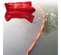 Barrera Flotante de PVC para Petróleo - Barrera de Contención Reutilizable de Alta Resistencia,para Lagos, Áreas Marinas y Ríos, para Interceptar Desechos Superficiales(L-10M,H-75cm)