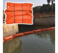Barrera Flotante para petróleo de PVC, contención para ríos, Lagos y emergencias, Barrera para petróleo con tamaños Personalizables, Barrera Reutilizable Resistente contra derrames 1000x80cm