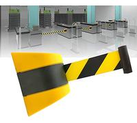 Barrera magnética retráctil para control de multitudes, función de bloqueo automático de 5 m, funda de ABS duradera, solución de seguridad de montaje en pared para eventos y espacios públicos.
