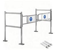 Barrera Metálica De Rebote Automático,Puerta Batiente Automática Para Supermercado,Puertas De Acceso Con Barricada De Acero Inoxidable,Puertas Manual Unidireccional,Puerta Peatonal(190cmx102cm)