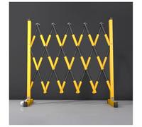 Barrera metálica extensible, Barricada de tráfico retráctil expandible FRP con ruedas, rojo negro, varios tamaños(Noir,2.5m/8.2ft)