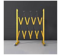 Barrera metálica extensible, Barricada de tráfico retráctil expandible FRP con ruedas, rojo negro, varios tamaños(Noir,1m/3.28ft)