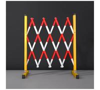 Barrera metálica extensible, Barricada de tráfico retráctil expandible FRP con ruedas, rojo negro, varios tamaños(Rouge,1.5m/4.92ft)