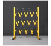 Barrera metálica extensible, Barricada de tráfico retráctil expandible FRP con ruedas, rojo negro, varios tamaños(Noir,1.5m/4.92ft)