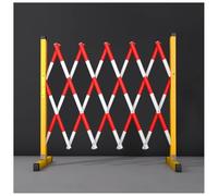 Barrera metálica extensible, Barricada de tráfico retráctil expandible FRP con ruedas, rojo negro, varios tamaños(Rouge,2.5m/8.2ft)